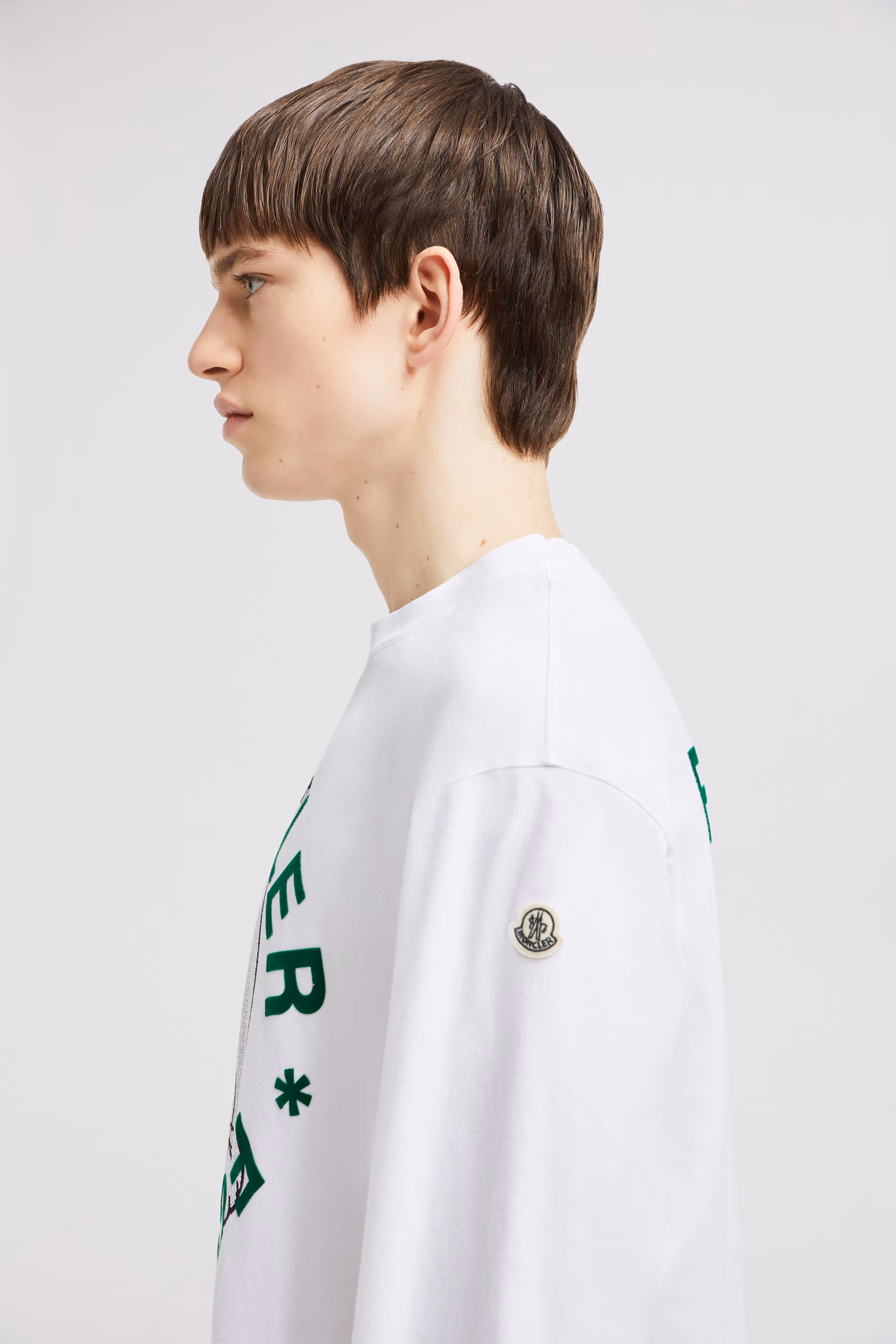 Moncler x FRGMT Cartoon Logo Long Sleeve T-Shirt Men White Moncler 4